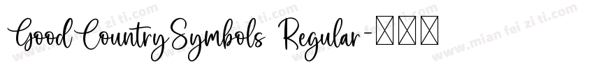 GoodCountrySymbols Regular字体转换